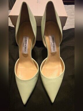 Jimmy Choo Mint Green Pointed D'Orsay Pumps